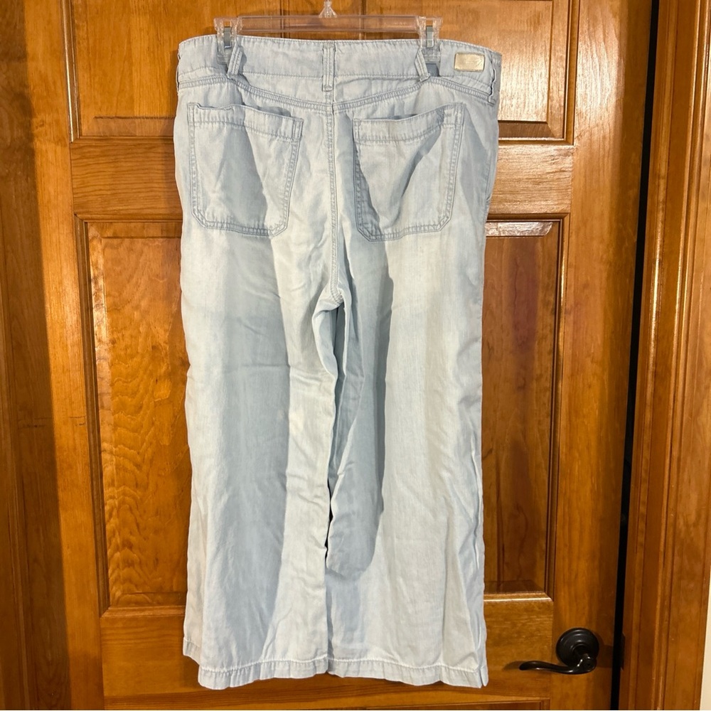 Seven 7 Lt weight High Rise wide leg Denim Cropped Jeans Sz 12 VGUC
